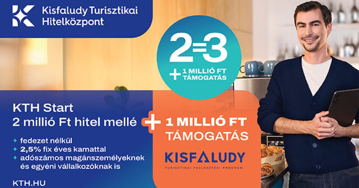 A 2=3 akcióval a legkisebb turisztikai szereplők hitelfelvételi kedvét élénkíti a kormány