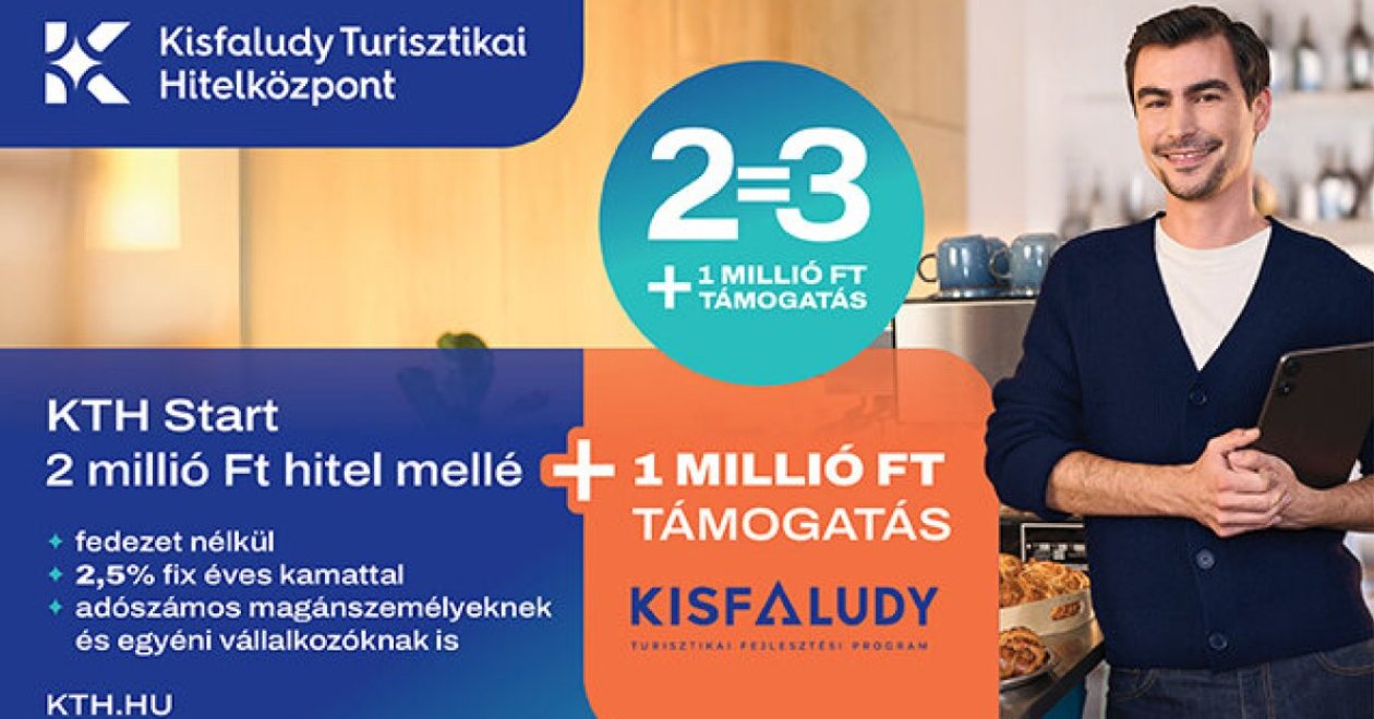 A 2=3 akcióval a legkisebb turisztikai szereplők hitelfelvételi kedvét élénkíti a kormány